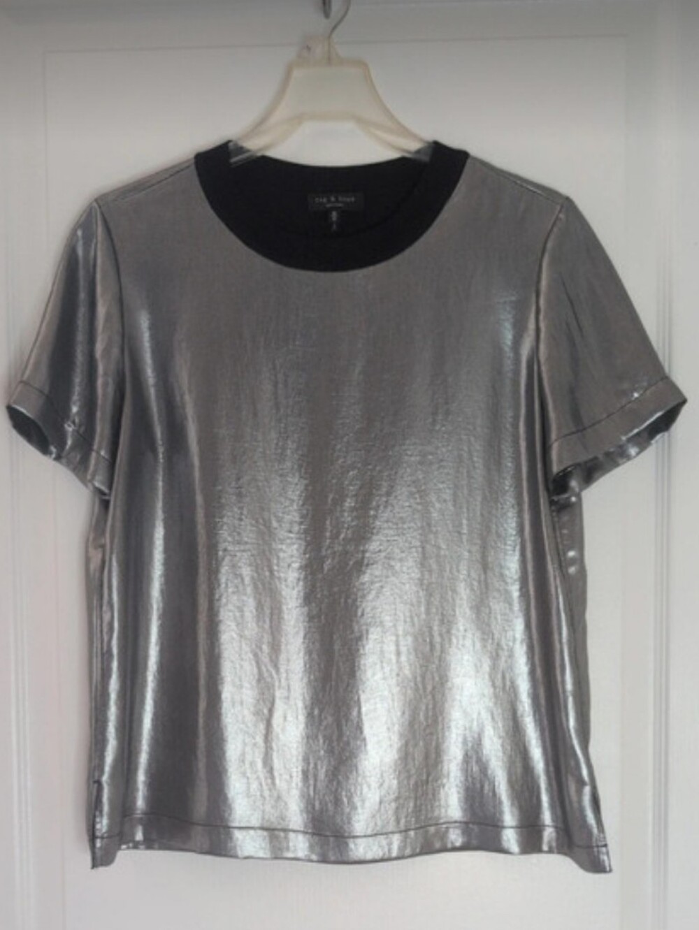 Rag & Bone Women's Silver Metallic Top